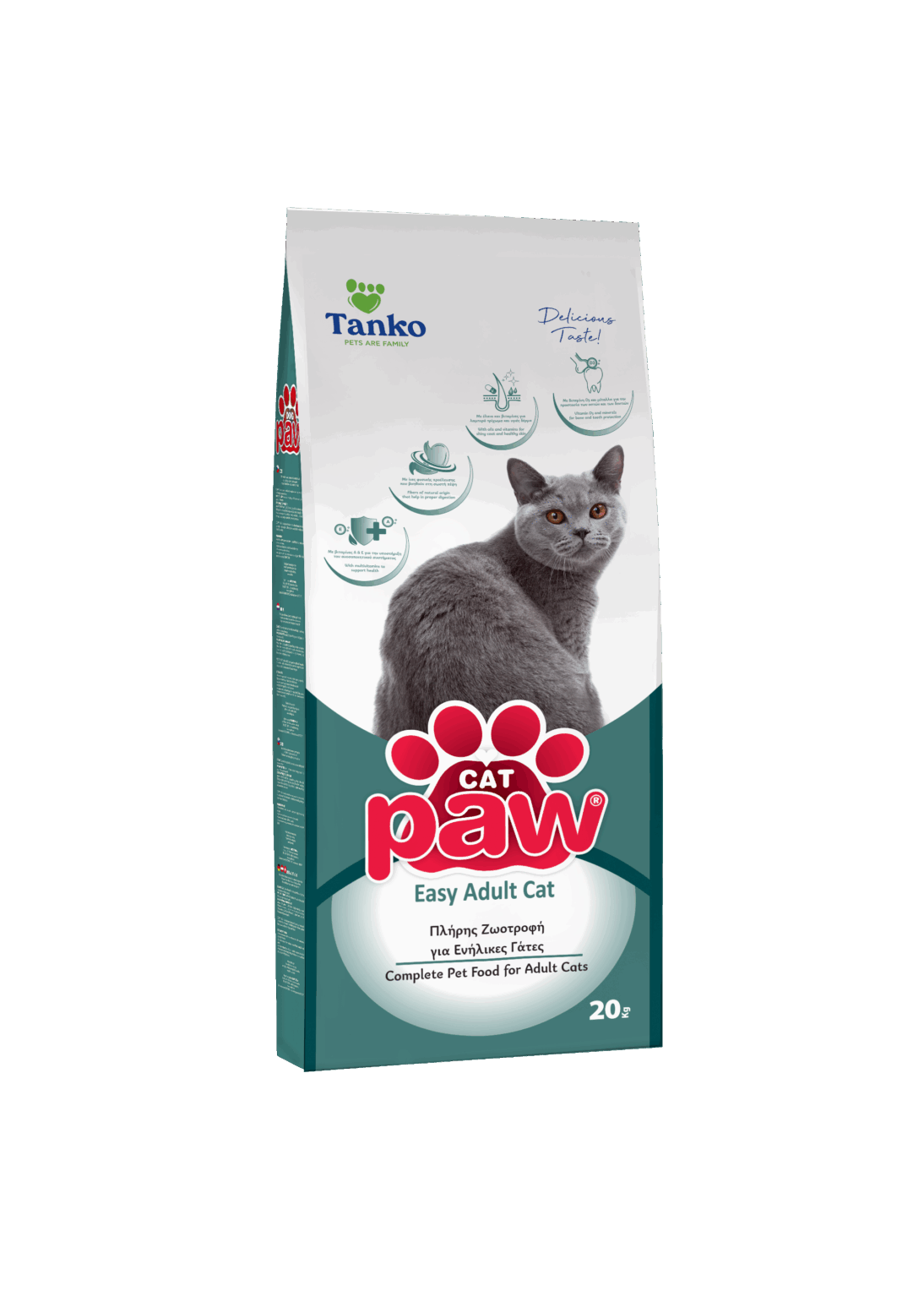 Paw Easy – מזון יבש מלא לחתולים בוגרים 20 ק"ג