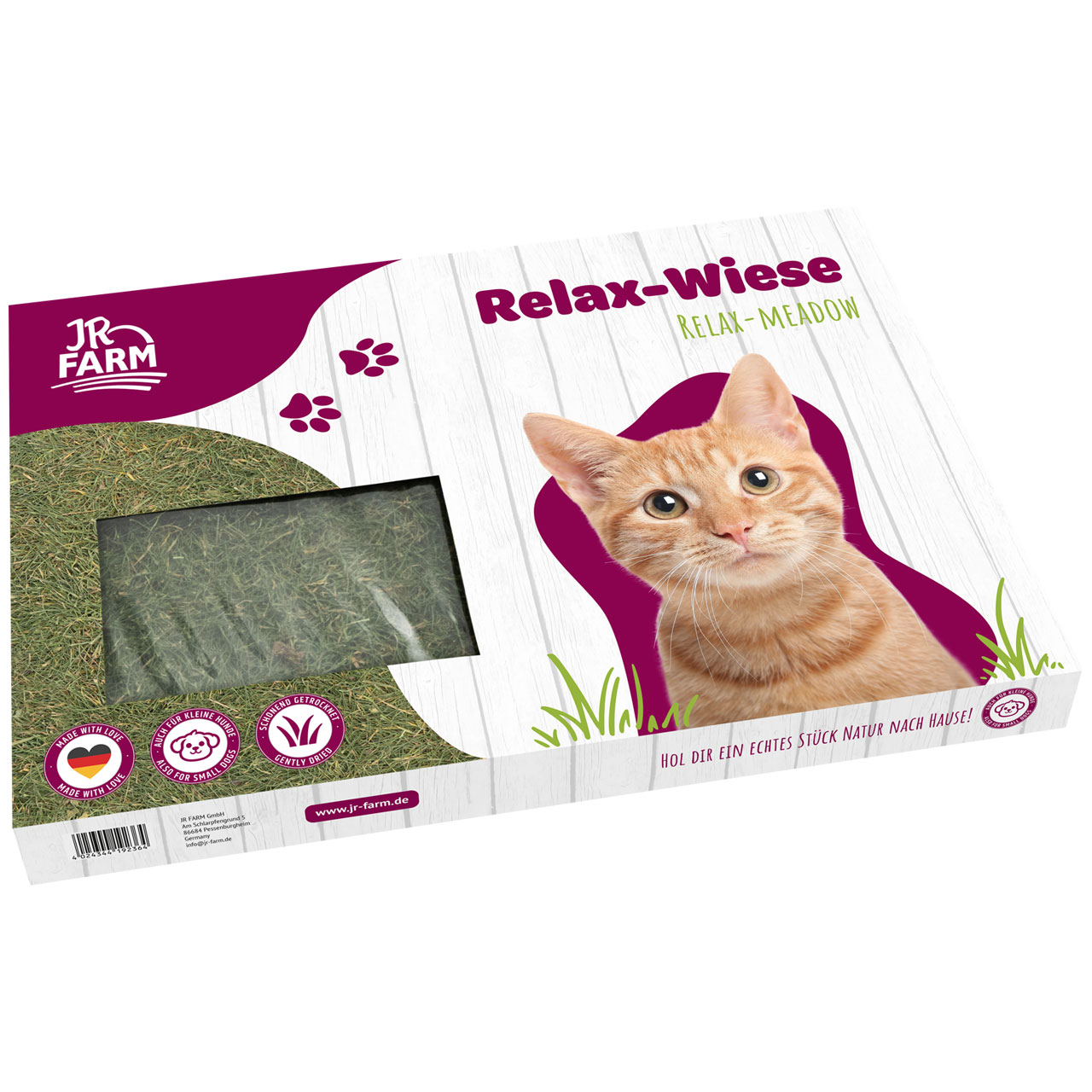 JR חתול – פיסת טבע עם דשא מרגיע 100 גרם (19236)