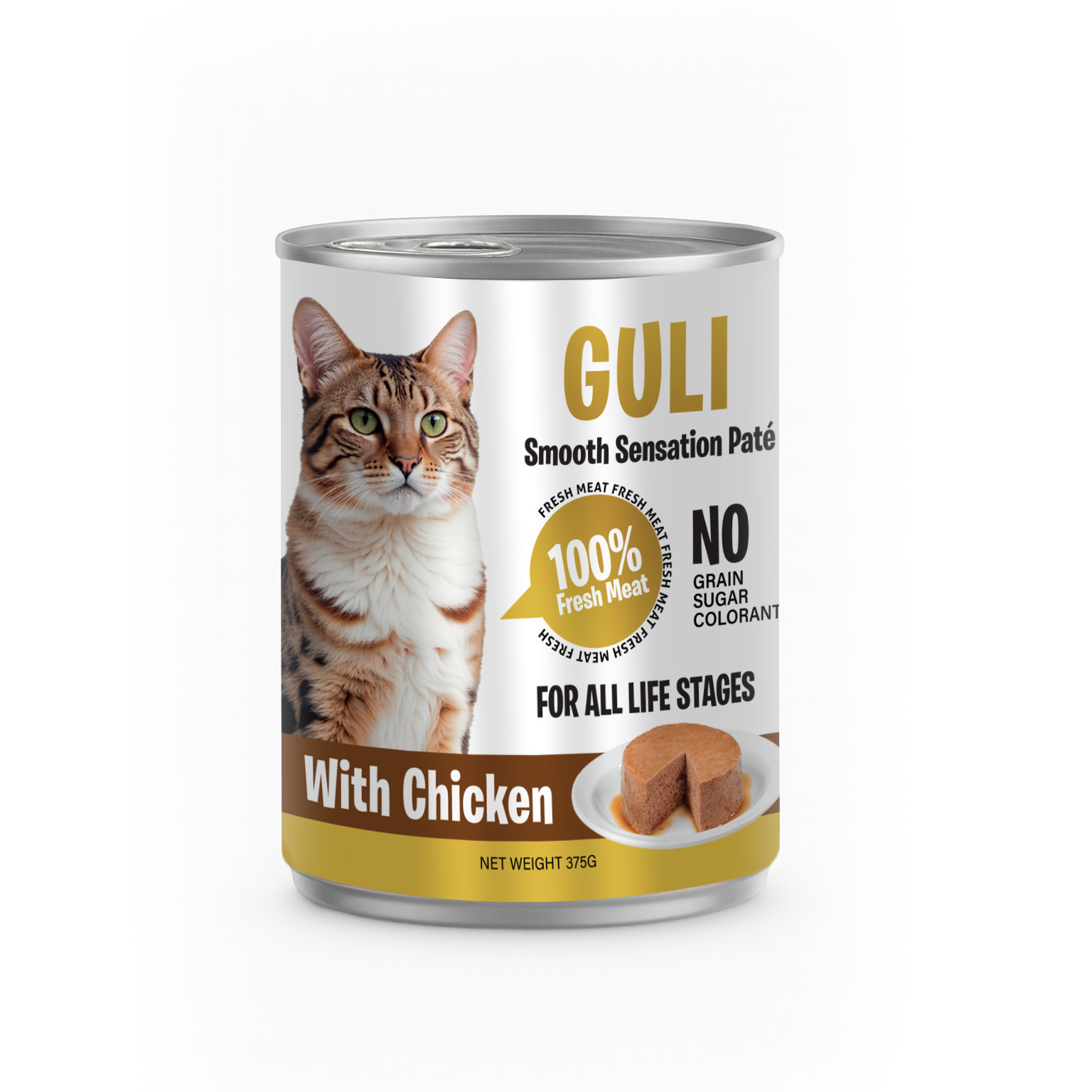 שימורי גולי פטה עוף לחתול 375 גרם