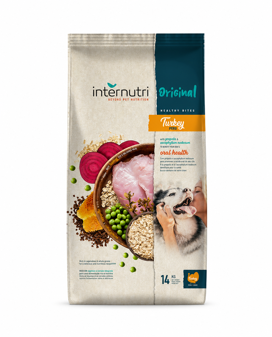 INTERNUTRI ORIGINAL DOG TURKEY אינטר נוטרי הודו לכלב 14 ק"ג